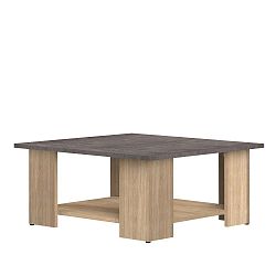 Konferenční stolek v dekoru dubu s deskou v dekoru betonu Symbiosis Square, 67 x 67 cm