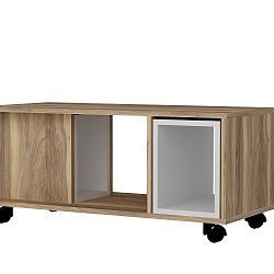 Konferenční stolek v dekoru ořechového dřeva s úložným prostorem Sadem