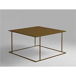 Konferenční stolek ve zlaté barvě Custom Form Walt, 80 x 80 cm