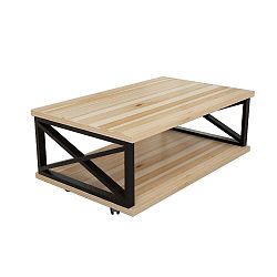 Konferenční stolek z borovicového dřeva Yuso Silverbirch