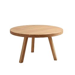 Konferenční stolek z dubového masivu Custom Form Treben, ø  80 cm