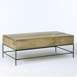 Konferenční stolek z masivního mangového dřeva Massive Home Jenny, 110 x 60 cm