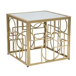 Konferenční stůl se skleněnou deskou Mauro Ferretti Square, 57 x 57 cm