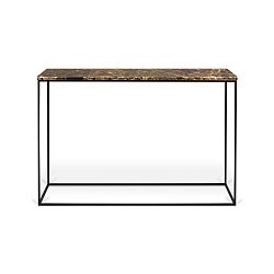 Konzolový stolek s deskou z hnědého mramoru TemaHome Gleam