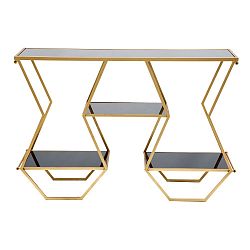 Konzolový stůl v černo-zlaté barvě Mauro Ferretti Egypt, 40 x 120 cm