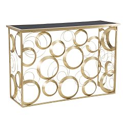 Konzolový stůl v černo-zlaté barvě Mauro Ferretti Globe, 40,5 x 120 cm