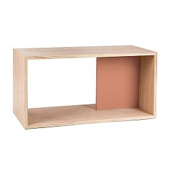 Korálově červená police z bukového dřeva HARTÔ Edgar