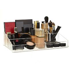 Kosmetický organizér s 9 přihrádkami Premier Housewares Met Clear
