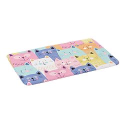 Koupelnová předložka s motivem barevných koček Unimasa, 70 x 45 cm