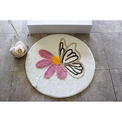 Koupelnová předložka s motivem květiny Alessia, Ø 90 cm