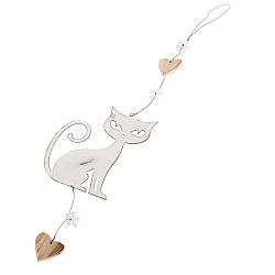 Kovová závěsná dekorace ve tvaru kočky Dakls Cat, výška 37 cm