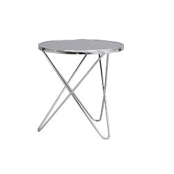 Kovový příruční stolek se skleněnou deskou Folke Stoke, ⌀ 55 cm