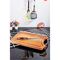 Krájecí prkénko s ocelovým uchem z akátového dřeva Kosova Hippie II, 36 x 25 cm