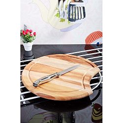 Krájecí prkénko s ocelovým uchem z akátového dřeva Kosova Round, ⌀ 30 cm