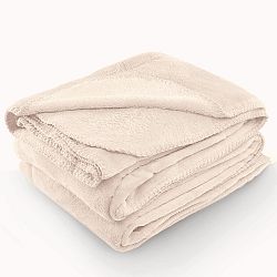 Krémov deka z mikrovlákna AmeliaHome Tyler, 70 x 150 cm