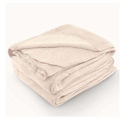 Krémová deka z mikrovlákna AmeliaHome Tyler, 70 x 150 cm