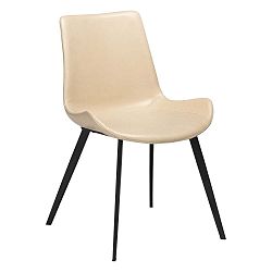 Krémová jídelní židle z eko kůže DAN–FORM Denmark Hype