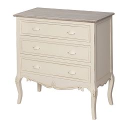 Krémová komoda z topolového dřeva se 3 zásuvkami Livin Hill Rimini