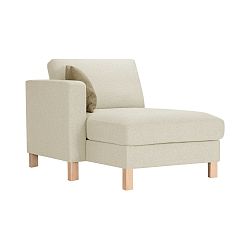 Krémová lenoška s béžovým polštářem Stella Cadente Maison Canoa, levá strana