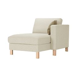 Krémová lenoška s béžovým polštářem Stella Cadente Maison Canoa, pravá strana