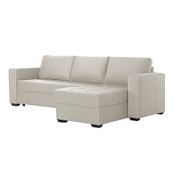 Krémová rohová rozkládací pohovka s úložným prostorem Interieur De Famille Paris Succès, pravý roh