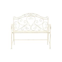 Krémová zahradní lavice Premier Housewares Jardin Waves