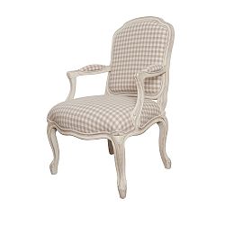 Krémová židle s područkami z březového dřeva Livin Hill Verona