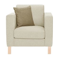 Krémové křeslo s béžovým polštářem Stella Cadente Canoa