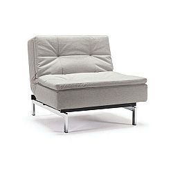 Krémové rozkládací křeslo s kovovou podnoží Innovation Dublexo Mixed Dance Natural