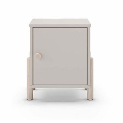 Krémový dětský noční stolek z borovicového dřeva Enola – Marckeric