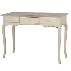 Krémový konzolový stolek z topolového dřeva se 3 zásuvkami Livin Hill Pesaro