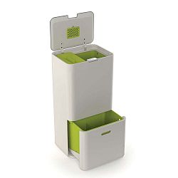 Krémový koš na tříděný odpad Joseph Joseph IntelligentWaste Totem, 60 l