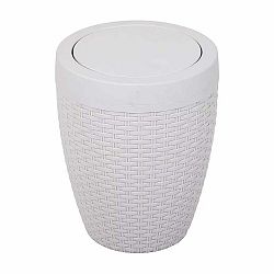 Krémový koupelnový koš Addis Rattan Bath Bin Calico, 5 l