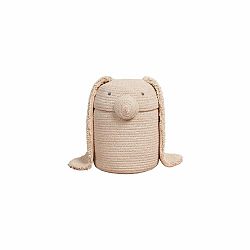 Krémový látkový dětský koš na hračky ø 15x15 cm Mini Rita the Rabbit – Lorena Canals