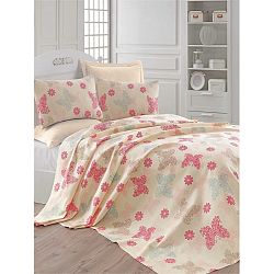 Krémový lehký přehoz přes postel Light Cream, 200 x 235 cm