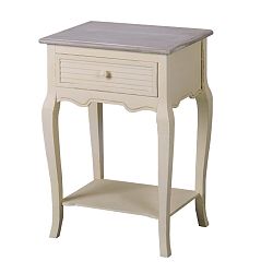 Krémový noční stolek z topolového dřeva Livin Hill Pesaro