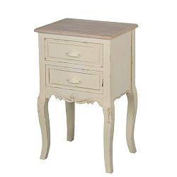 Krémový noční stolek z topolového dřeva Livin Hill Rimini