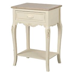 Krémový noční stolek z topolového dřeva Livin Hill Rimini