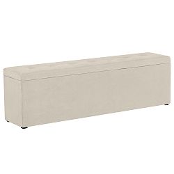 Krémový otoman s úložným prostorem Windsor & Co Sofas Astro, 180 x 47 cm
