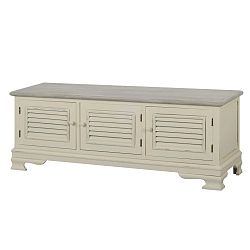 Krémový TV stolek z topolového dřeva Livin Hill Pesaro