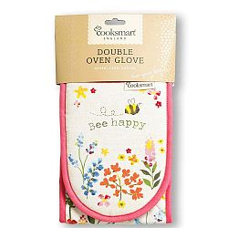 Kuchyňská dvojitá chňapka z bavlny Cooksmart ® Be Happy