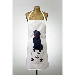 Kuchyňská zástěra s potiskem černého Labradorského retrívra Adorable Cushions