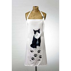 Kuchyňská zástěra s potiskem černobílé kočky Adorable Cushions