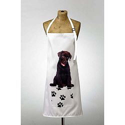 Kuchyňská zástěra s potiskem čokoládově hnědého Labradorského retrívra Adorable Cushions