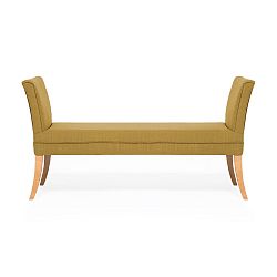 Kukuřičně žlutá lavice Vivonita Selma Linen, 130 x 67 cm
