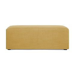 Kukuřičně žlutý puf Vivonita Scarlet Linen, 105 x 39 cm