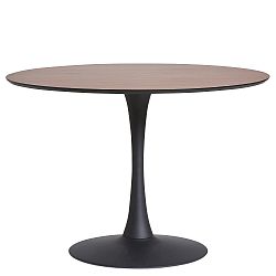 Kulatý jídelní stůl s deskou v ořechovém dekoru Marckeric Oda, ⌀ 110 cm