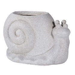 Květináč z cementu ve tvaru šneka Shaun Snail, délka 40,5 cm