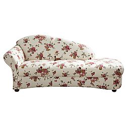 Květovaná lenoška s opěrkou na levé straně Max Winzer Corona