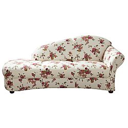 Květovaná lenoška s opěrkou na pravé straně Max Winzer Corona